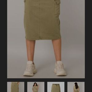 Khaki Pencil Skirt for Women